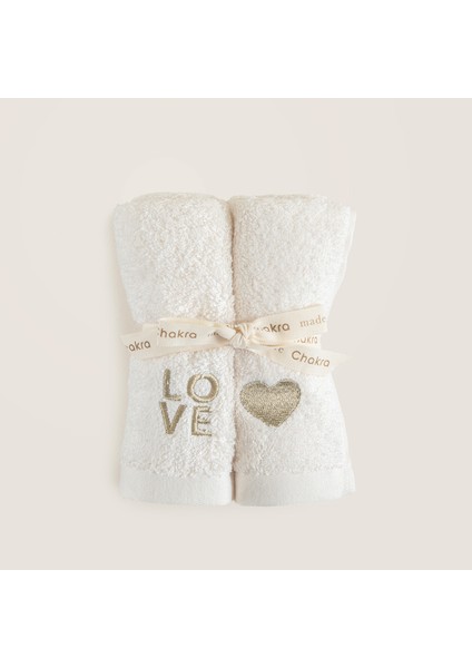 Love El Havlusu Seti 30X50 cm Ekru fırsatları