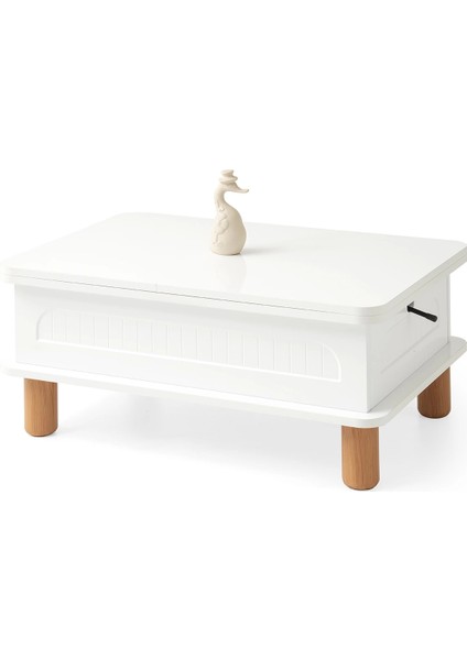 Akıllı Laptop Sehpa Yemek Masası Orta Sehpa Beyaz Ragnar