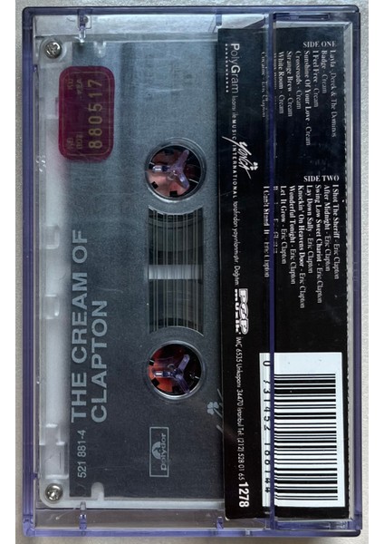 Eric Clapton - The Cream Of Clapton (Orijinal Dönem Baskı Kaset)