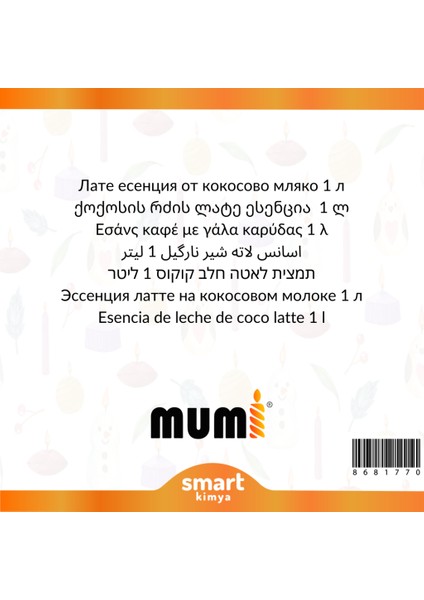 Hindistan Cevizi Sütlü Latte Mum Esansı 1 Litre fiyatları