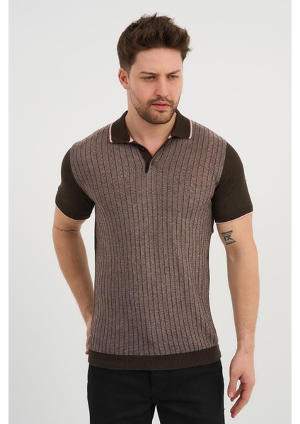 Alexander Gardı Triko Polo Yaka T-Shırt, Kahverengi (Ag504602) Kahverengi M indirimleri