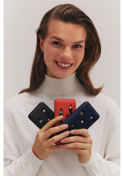 10.000 Mah Prime Dijital Göstergeli Dahili Çoklu Kablolu Powerbank