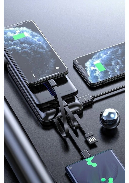 10.000 Mah Prime Dijital Göstergeli Dahili Çoklu Kablolu Powerbank