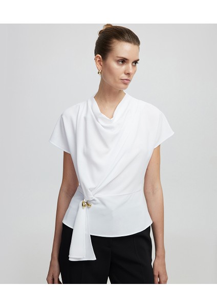 Metal Aksesuarlı Burgulu Bluz IS1250006055002