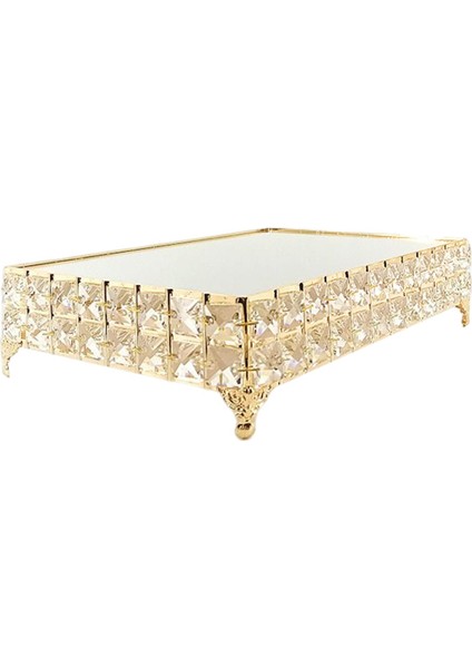 Vanity Tepsi Masa Centerpieces Giriş Tabağı Tabak Kek Standı Servis Tepsisi Kare 22.5X33.5X8CM (Yurt Dışından)