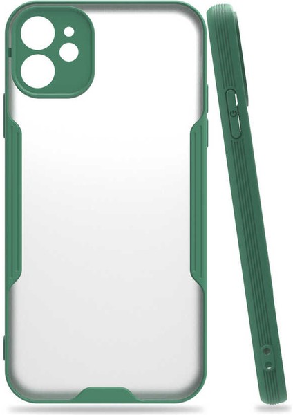 Apple iPhone 11 Kılıf Zore Parfe Kapak-Koyu Yeşil