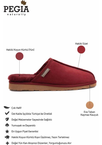 Hakiki Kürklü Erkek Ev Terliği 111030 fiyatları