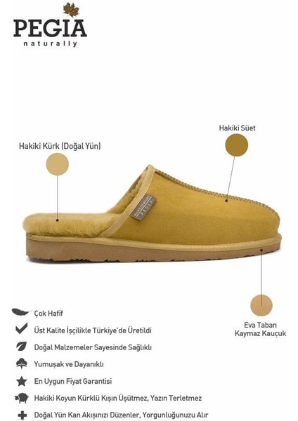 Hakiki Kürklü Erkek Ev Terliği 111030