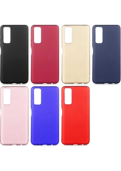 Huawei P Smart 2021 Kılıf Zore Premier Silikon Kapak-Saks Mavi