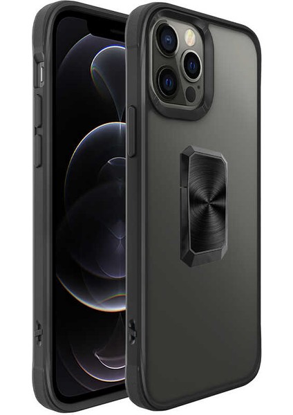 Apple iPhone 12 Pro Kılıf Zore V-Bax Kapak-Siyah