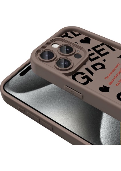 Apple iPhone 15 Pro Kılıf Kamera Korumalı Baskılı Arka Yüzey Zore Klas Kapak-Siyah