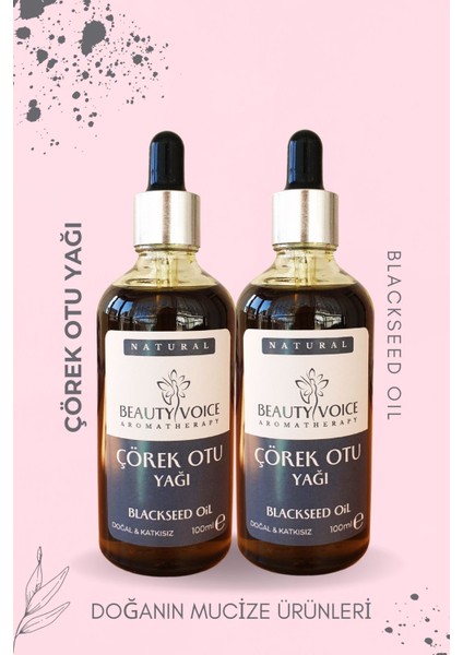 Saf Çörek Otu Yağı - Damlalıklı Şişe 100 ml - 2'li