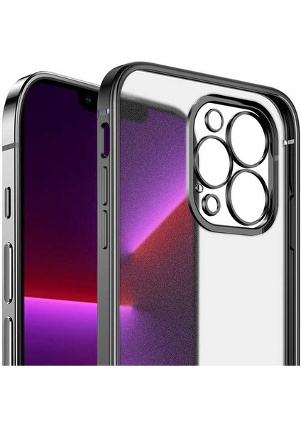 Apple iPhone 13 Pro Kılıf Zore Mat Gbox Kapak-Siyah