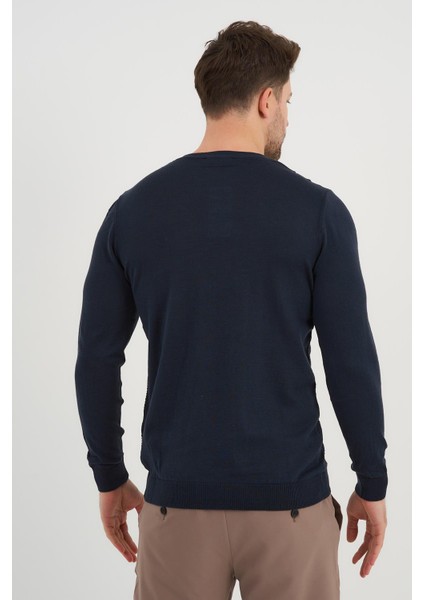 Bisiklet Yaka Desenlı Kazak (E20-511402) indirimleri