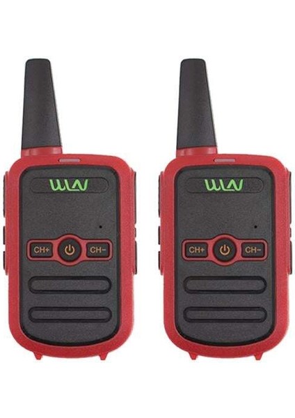 KD-C51 16 Kanal Kırmızı Kasa Şarj Aleti Dahil Ikili Telsiz (3-5 Km)
