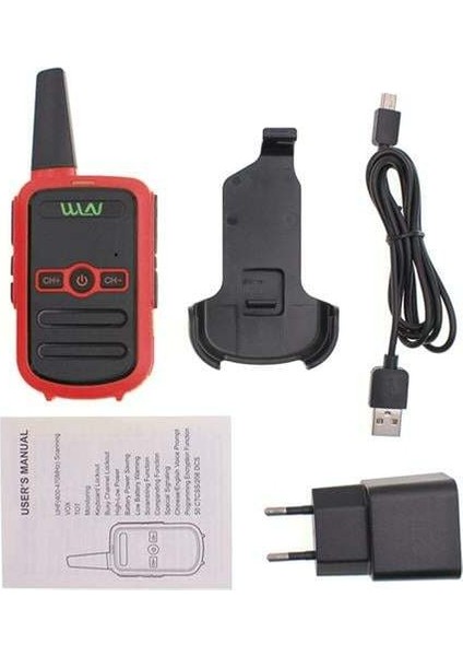 KD-C51 16 Kanal Kırmızı Kasa Şarj Aleti Dahil Ikili Telsiz (3-5 Km) modelleri