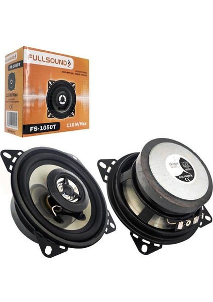 FS-1050T Oto Hoparlör 10CM 100 Watt Tweeterli 1 Adet