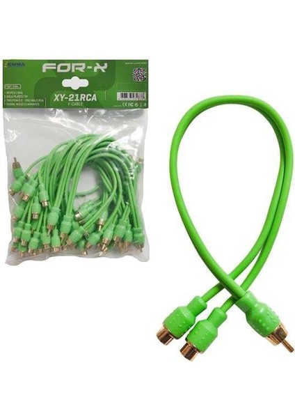 Xy-21Rca Anfi Y Kablo 1 Erkek 2 Dişi 30Cm
