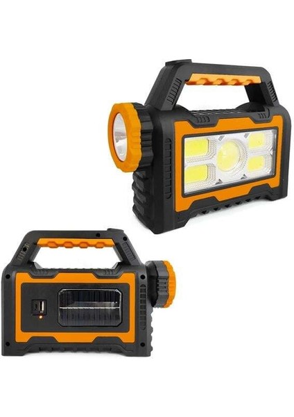 HS-8031-B Solar Kamp Lambası Acil Durum Işığı Şarjlı 1 Led+55 Cob LED