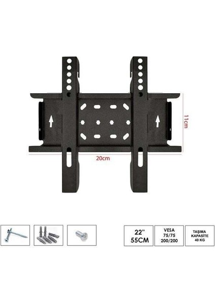2011 LCD Askı Aparatı Sabit 22 Inç 55CM