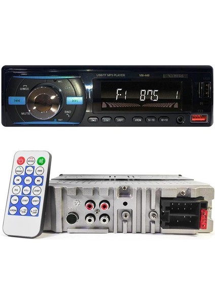 VM-440 Oto Teyp 4X60 Watt Bluetooth 2xusb Sd Fm Aux 7 Renk