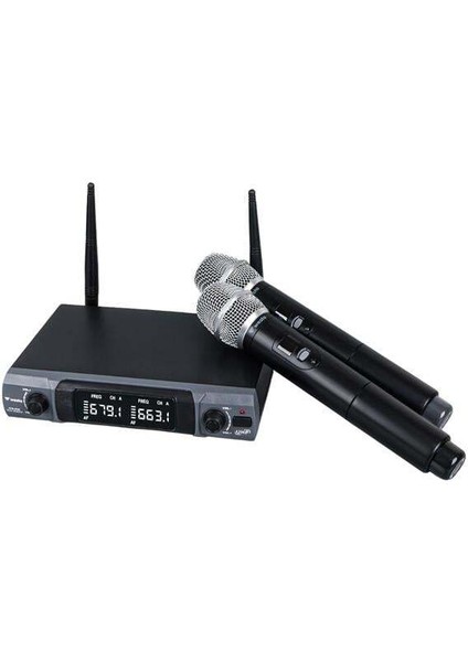 WM-202H 1 Alıcı + 2 El Kablosuz Uhf Mikrofonu Seti