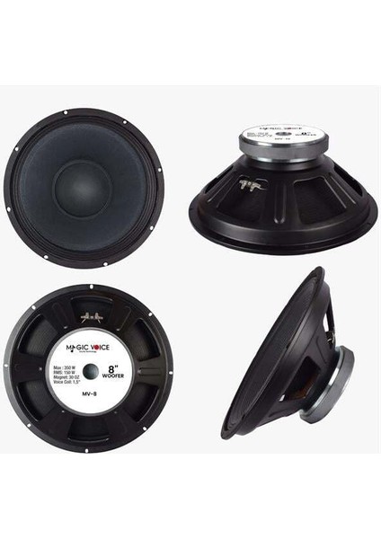 Mv-8 Max 350W / Rms 150 Watt 8 150 Watt Woofer Yedek Hoparlör