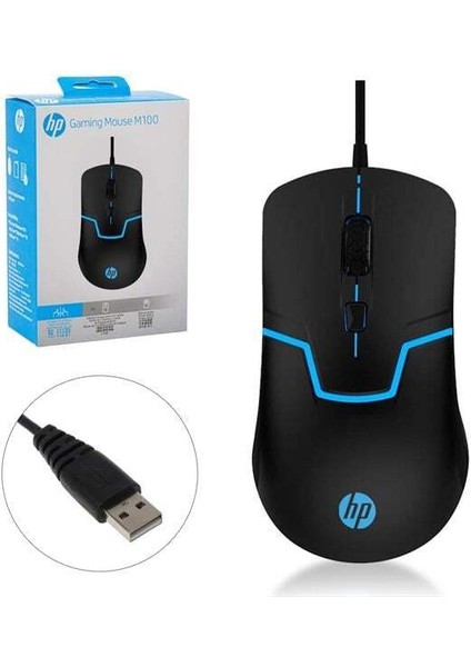 -M100 Kablolu Oyuncu Mouse 1600 Dpi Ledli