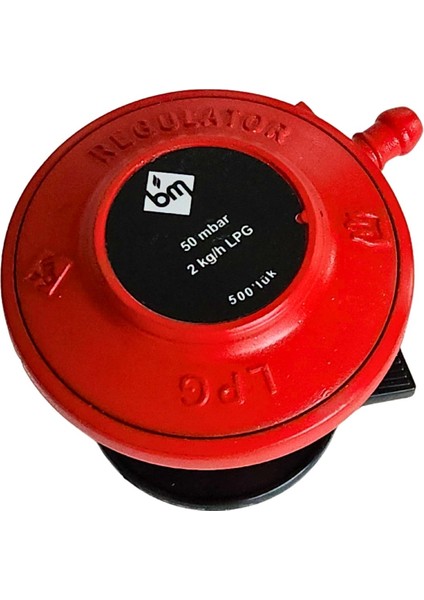 Sanayi Tipi Ürünler Için Lpg Tüp Dedantörü Regülatörü - 50 Mbar - 0-2 Kg/h - P126