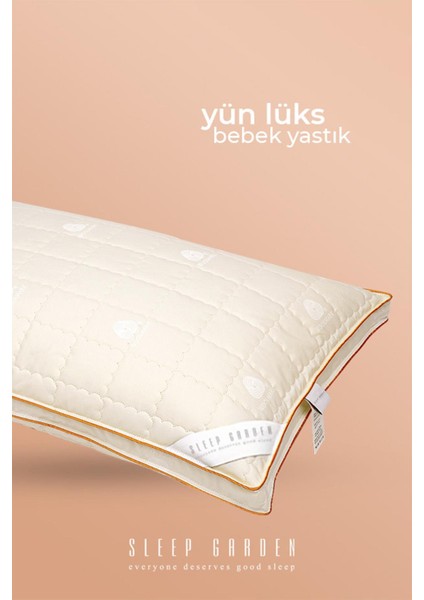 Yün Biyeli Şık Bebek Yastık 35X45 Jüt Keten Çantalı