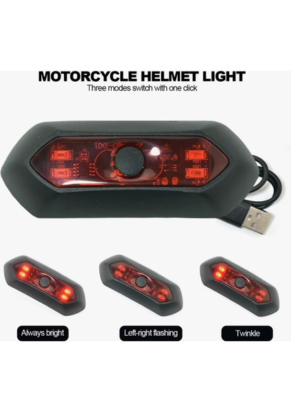 2x LED Kask Işığı, Motosiklet Bisiklet Şarj Edilebilir Arka Kırmızı Gece Sürüşü Için Güvenlik Uyarı Işığı modelleri