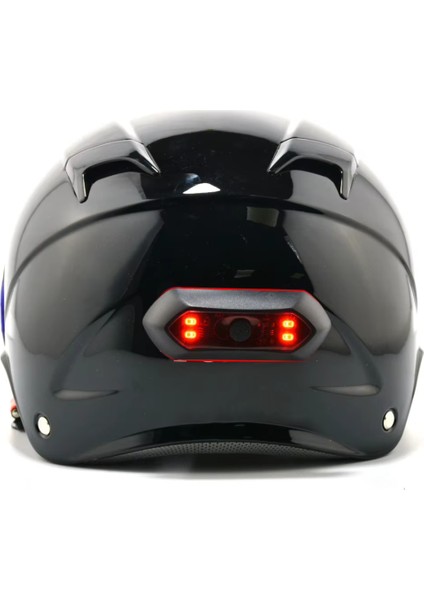 2x LED Kask Işığı, Motosiklet Bisiklet Şarj Edilebilir Arka Kırmızı Gece Sürüşü Için Güvenlik Uyarı Işığı indirimleri