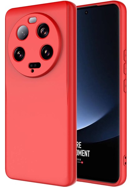 Xiaomi Mi 13 Ultra Kılıf Zore Mara Laaakan Kapak-Kırmızı
