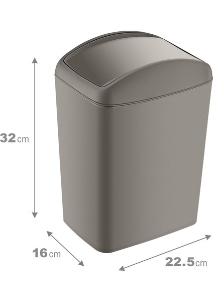 Soft Çöp Kutusu Döner Kapak 10 LT