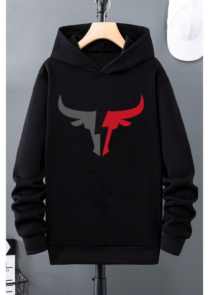 Boğa Baskılı Erkek - Kız Çocuk Rahat Kalıp Sweatshirt