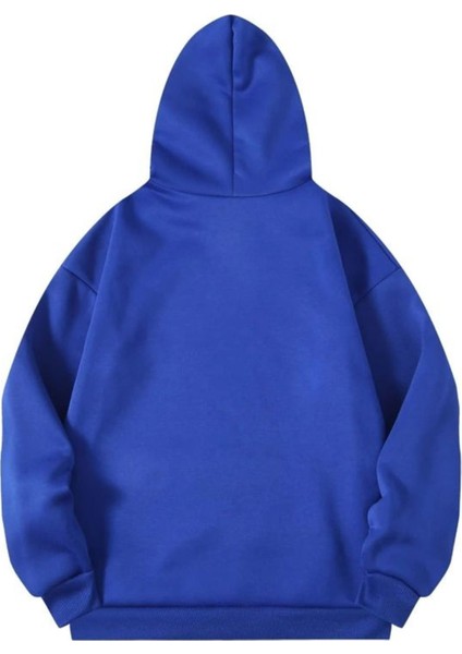Califor Ornia 1776 Sweatshirt - Sax Mavi Baskılı Oversize Kışlık Kalın Kapüşonlu fiyatları