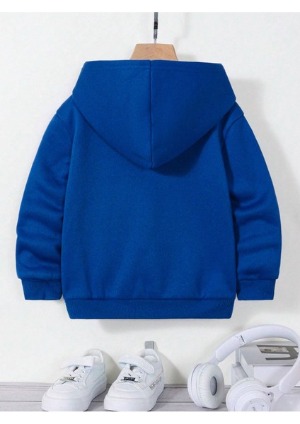 Çocuk Sax Mavisi Car Baskı Kapüşonlu Sweatshirt fiyatları