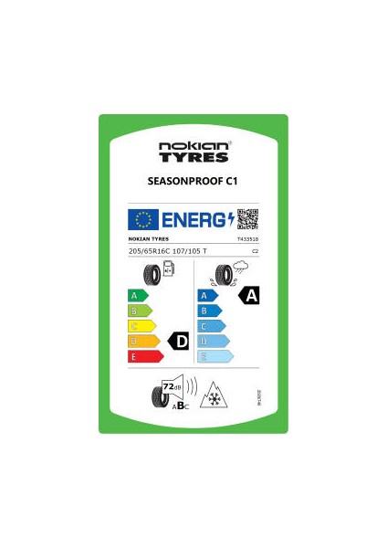205/65 R16 C107/105T Seasonproof C1 Oto 4 Mevsim Lastiği (Üretim Yılı:2025) fırsatları