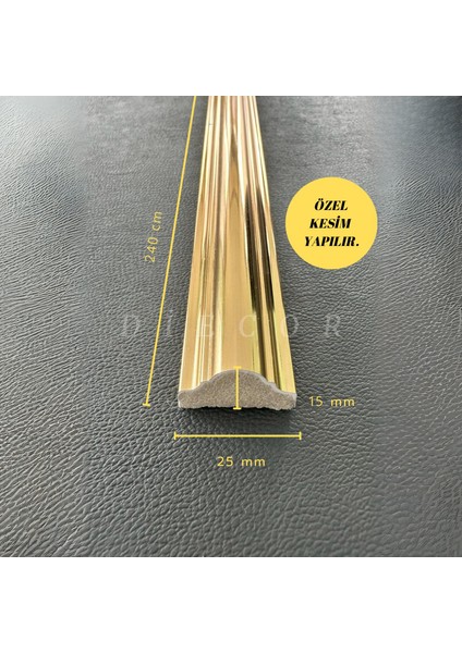 Dekoratif Polistren 1 Adet 2,5 cm Gold Duvar Çıtası