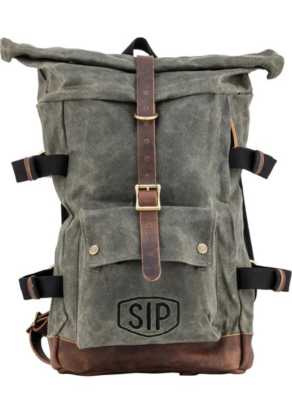 Sırt Çantası Mumlu Kanvas *yeşil* / Sıp