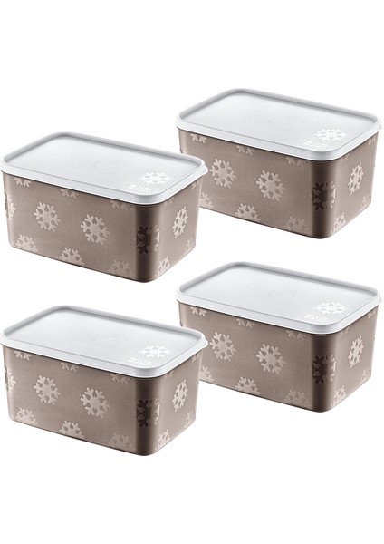 4'Lü Set No Frost Saklama Kabı Terra 2600 ML