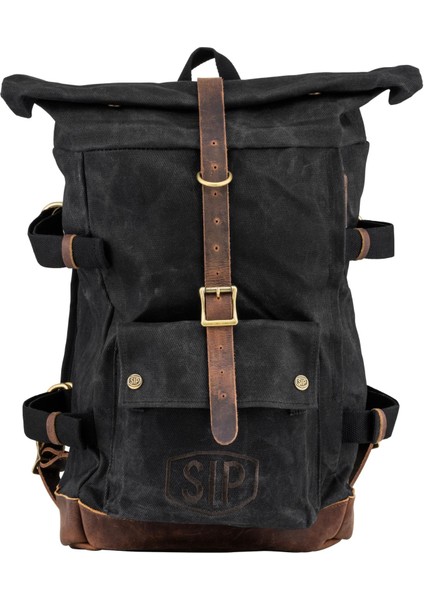 Sırt Çantası Mumlu Kanvas *siyah* / Sıp
