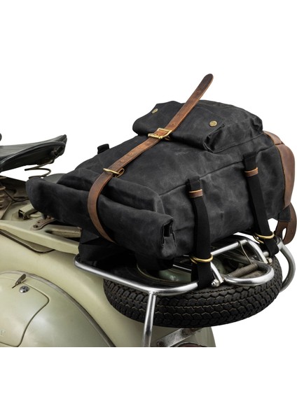 Sırt Çantası Mumlu Kanvas *siyah* / Sıp fırsatları