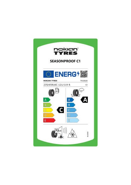 235/65 R16 C121/119R Seasonproof C1 Oto 4 Mevsim Lastiği (Üretim Yılı:2025) fırsatları