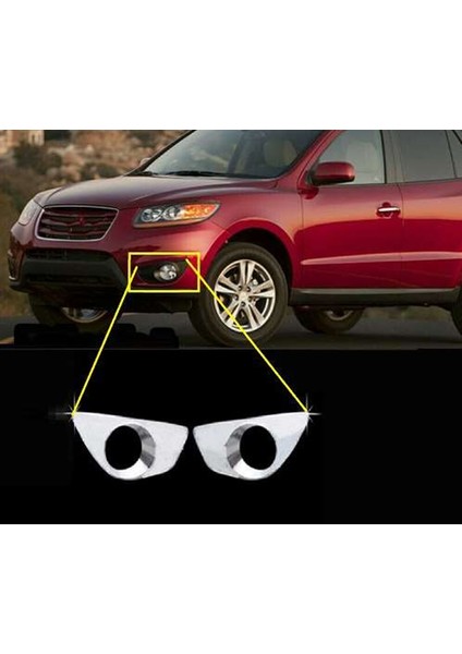 Hyundai Santa Uyumlu Fe 2010 2012 Sis Lambası Kaplama Krom