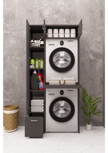 Mdf Çamaşır Makinesi Dolabı Kurutma Makinesi Dolabı
