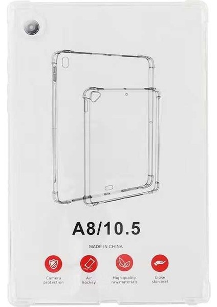Galaxy Tab A8 10.5 SM-X200 (2021) Kılıf Uyumlu Zore Tablet Nitro Anti Shock Silikon Kapak-Renksiz