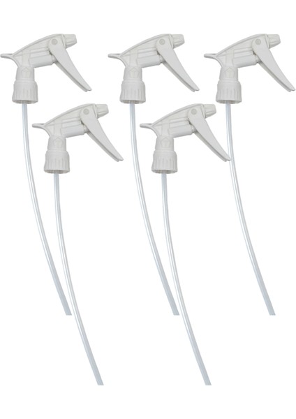 Sprey Triger Başlık- Beyaz Fısfıs Sprey Başlığı Kimyasala Dayanıklı 1 Lt Uyumlu 5 Adet