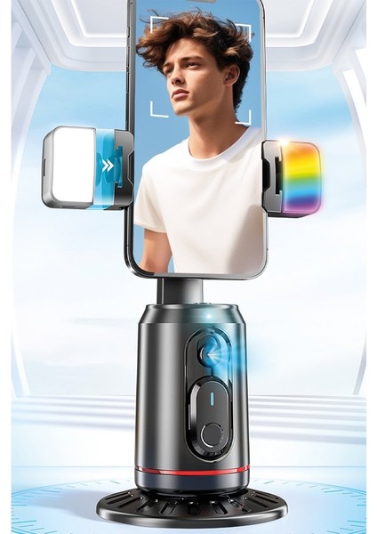 ZP32 360 Derece Ayarlanabilir Bt 5.2 Akıllı Yüz Takip Özellikli Selfie Gimbal