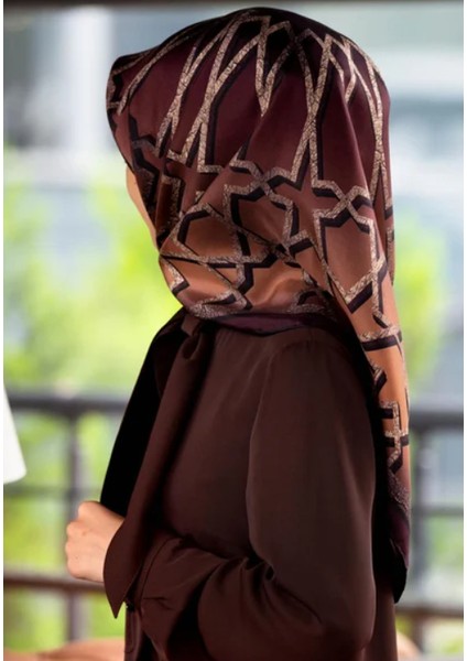 Tivil Ipek Eşarp 8376-4-0015 Bordo Karışık Desen
